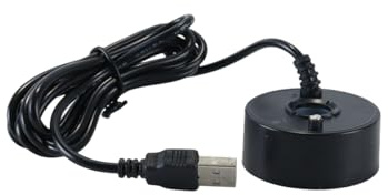Gurtt Mini generador de niebla, atomizador USB de 5 V para fuentes, pequeños generadores de niebla para acuarios, fuentes y estanques de agua (negro)