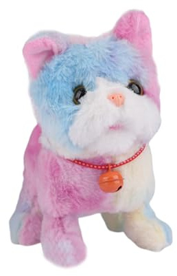 predolo Giocattolo Elettrico per Gatti Che Cammina, Animale Domestico Elettronico con Ripetizione della Registrazione, Animale per Bambini, Colorato