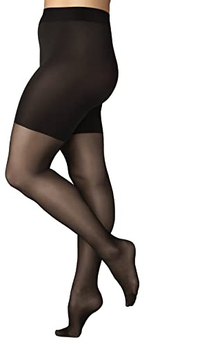 FALKE Damen Strumpfhose Beauty Plus 20 DEN W Ti transparent einfarbig 1 Stück, Schwarz Black 3009, LONG
