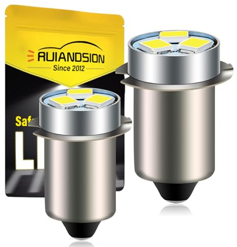 Ruiandsion 2pcs P13.5S LED Lampe 3V Weiß 2835 3SMD Chips LED Lampe Upgrade für Taschenlampen Taschenlampen, unpolar