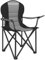 SONGMICS Strandstuhl, Campingstuhl, Klappstuhl mit Getränkehalter, Schaumstoffpolsterung, klappbar, bis 250 kg belastbar, Outdoor-Stuhl, grau-schwarz GCB006G01