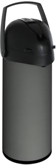 Edelstahl Pump-Thermokanne 1,9 Liter Grau Ø 13 x H 36,5 cm Kaffeekanne