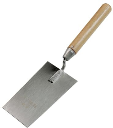 Ruimi Putzkelle aus Manganstahl mit Holzgriff，Stukkateurspachtel Stukkateurkelle