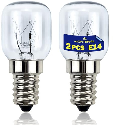 MONTERAL 2 Pezzi Lampadina E14 da Forno 230/240V 25W 300°С