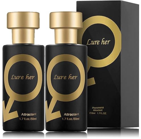 Lure Her Parfum Herren, Pheromon Parfüm, Eau de Cologne Herren Parfüm, Love Scent Parfum für Männer, Superior Pheromone Parfums Man, Die Geheimwaffe für Unwiderstehliche Anziehungskraft (50ML, 2PCS)