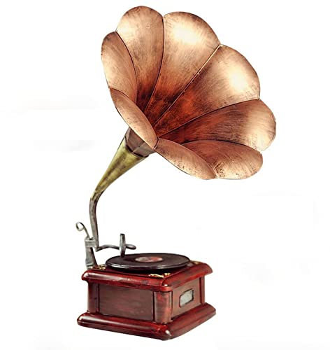 Giradischi in vinile retrò Grammofono modello ornamento – decorazione per la casa fotografia puntello per atmosfera vintage e fascino estetico
