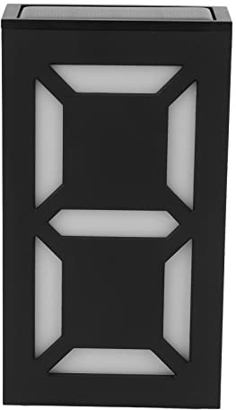 Garosa Lampe Solaire Numérique à LED avec Numéro de Maison, 2 Couleurs et 8 Modes, étanche IP55, pour Maison, Cour, Rue, Installation Facile