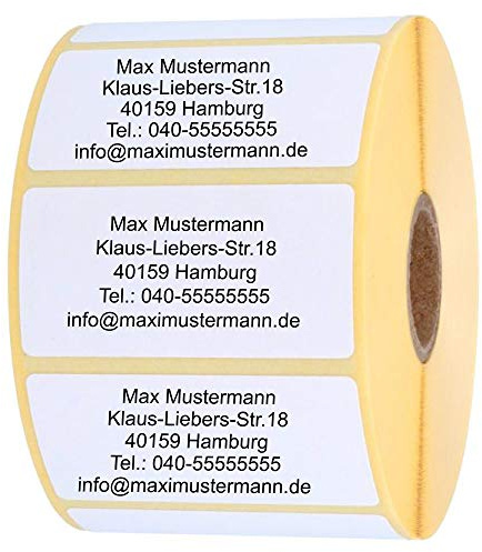INDIGOS UG® - étiquettes - étiquettes d'adresse - 57x32 mm - 200 pièces - blanc avec imprimé noir - papier adhésif - numérotation étiquetage étiquette de prix étiquettes de ménage autocollant