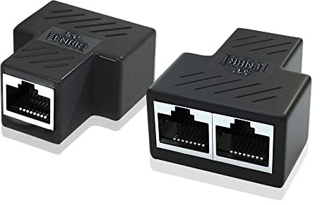 Lan Splitter, FNBR 1 Auf 2 Kabel Ethernet Lan Verteiler, Netzwerk 1 auf 2, Lan Switch 2port, Network Splitter -(2 Adapter)