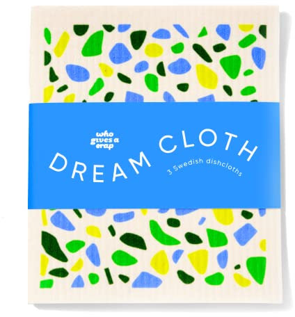 Who Gives A Crap Dream Cloths - Swedish Dishcloth for a More Sustainable Kitchen - Reusable Cloth that Replaces Kitchen Roll - Pack of 3