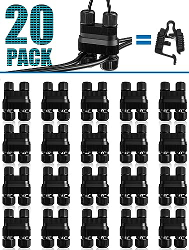 SUNVIE Fastlock2 Low Voltage Connectors 20 Pack, Waterproof, 12-18 Gauge