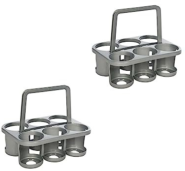 Novaliv Lot de porte-bouteilles pour 12 bouteilles - Maintien stable - Panier à boissons empilable - 32 x 23 x 28 cm - Argenté