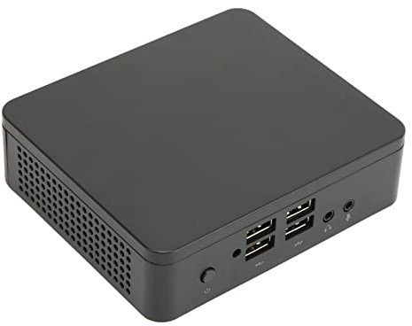 Topiky Lüfterloser PC, 4 GB RAM, 64 GB SSD, 4K HD VGA Ausgang, Gigabit USB3.0 Computer für Office Display, Gehäuse aus Aluminiumlegierung