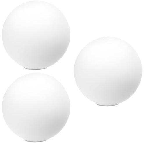 Mikikit 3 Pantallas de Lámpara Esféricas de Acrílico Blancas con Difusor de Luz para Lámparas de Techo, Pared y Colgantes, G9