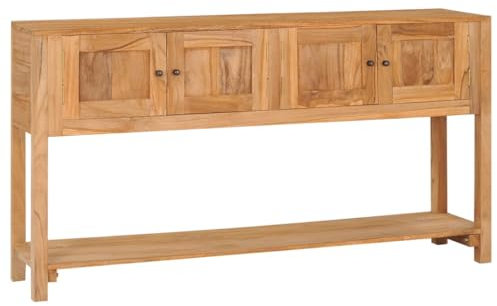 DIGBYS Sideboard 140x30x75cm Teakholz massiv