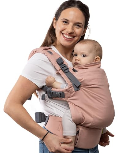 Boba X Mochila Portabebés Ergonómica - Porta Bebés Ajustable para Recién Nacidos y Niños Pequeños (3 a 20 kg), Porteo Seguro - Bloom