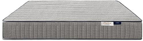 LAMB Matratze 135x190 cm Taschenfederkernmatratze 7-Zonen Höhe 20cm Härtegrad H4 Medic Orthopädische Federkernmatratze mit Schaumstoff und Microfaser-Bezug, Graue Matratzen für Kinder und Erwachsene
