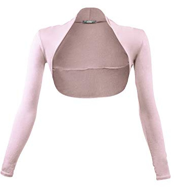 Glamexx24 Boléro Femme Veste Boléro Élégante Boléro à Manches Longues Cache-épaules Court Shrug Cardigan Gilet Léger pour Robe de Soirée