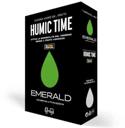 Emerald HUMIC TIME,Turf Excellent, Concime Fertilizzante Potenziatore del Prato,attiva la Biofertilità del terreno, 1,5kg (1)