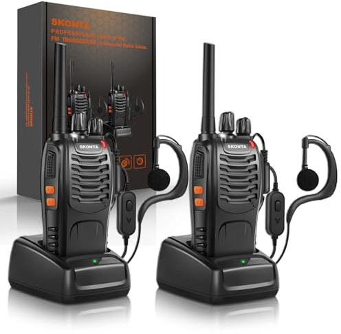 Two Way Radios, Suitable for Adults and Kids, 16 Channels walkie talkies, Equipped with Rechargeable Batteries, with LED Light and VOX Function, Ideal Camping and Hiking Communication