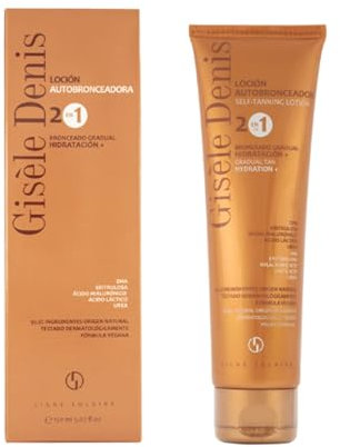 GISÈLE DENIS - Latte Corpo Autoabbronzante 150 ml, Latte Corpo 2 in 1, Abbronzatura Graduale, Autoabbronzante Corpo, con DHA, Eritrulosio, Acido Ialuronico e Arginina, Formula Vegana