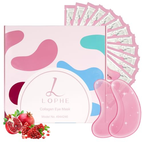LOPHE Patch Yeux (30 paires) pour Réduit les Cernes Sous les Yeux, Anti Rides, Anti Poche - Lisse la Peau du Contour des Yeux - Hydratation Intense - Végétalien
