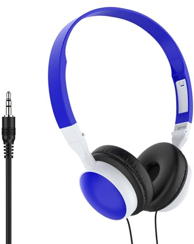 Cuffie per computer, cuffie sovrauricolari per computer, pieghevoli, con cavo, con cancellazione del rumore, per tablet e telefoni cellulari