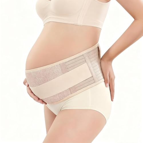 PHYNDR Banda De Maternidad Para El Embarazo - Cinturón De Soporte Para Embarazo Suave & Transpirable - Bandas De Soporte Pélvico, A