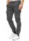 Indicode Herren August Cargohose aus Baumwolle mit 6 Taschen | Cargo Chino Hose f. Männer Raven, XXL
