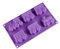 RoseFlower 6 Löcher Lokomotive Kuchen Silikonform,Kuchen Schokolade Pudding Jelly Soap Muffin DIY Backwerkzeug, 30 * 17.5 * 4cm