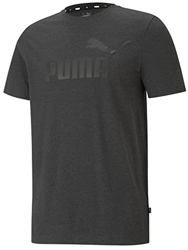 PUMA Ess Heather Tee Maglietta, Dark Gray Heather, S Uomo