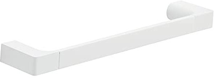 Gedy G-Kuala Lumpur - Toallero de 35 cm, Color Blanco, componentes Fabricados en Cromall, latón y Cristal, Medidas 2,5 x 35 x 6,6 cm y Peso 0,506 kg, diseño R&S