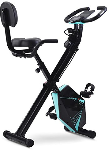 Inomhuscykel Cykelfällning Magnetisk Stående Cykel Stationär Cykel Liggande Motionscykel,Blue