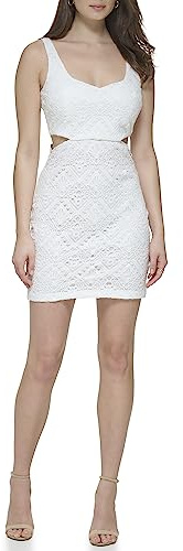Guess Sleeveless Lace Cut Out Sheath Dress Robe de Cocktail Femme