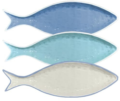 MERCURY SRL PIATTINO PESCE IN CERAMICA CM.21X7,5X2,5h ASS.