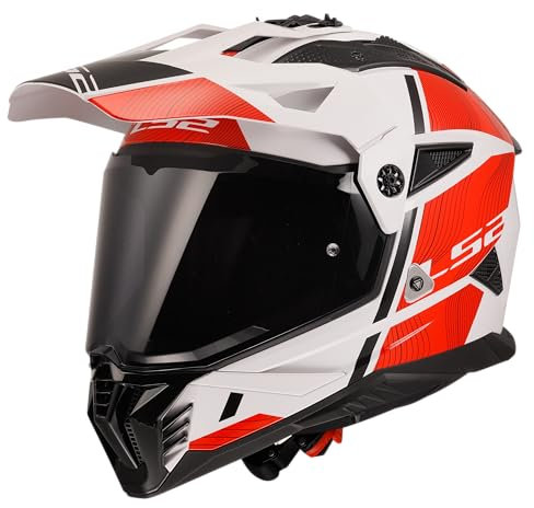LS2, Motocrosshelme Pioneer II Hill Gloss White Red, XS