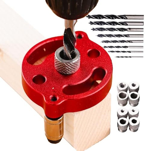 Drill Jig for Straight Holes | Aluminum Alloy Hole Drilling Kit Woodworking Jigs - Hand Tool Kit Adjustable Drilling Guide Hand Tool Kit for Furniture Manufacturing Factory