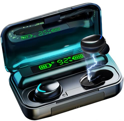 Genérico Auriculares Inalámbricos Bluetooth, Cascos Inalámbricos Bluetooth 5.4 HiFi Estéreo con HD ENC Mic, 40 Horas Auriculares Inalambricos con LED Pantalla,IPX7