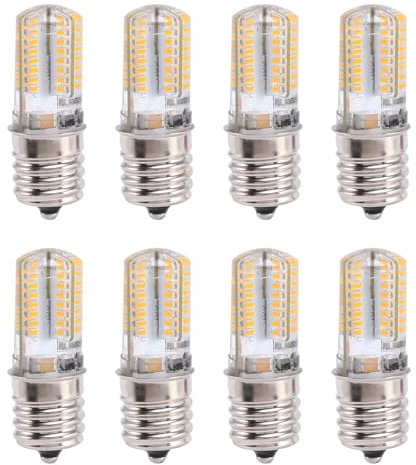 KEALLANS 8X E17 Lampadina Socket 5W 64 LED 3014 SMD Luce Bianca Calda AC 110V-220V