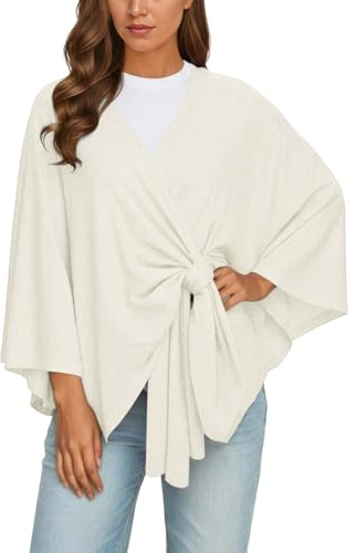 POIUIYQA Poncho Mujer, Capa Mujer Invierno Elegante, Bufanda de Cardigan Talla Única, Poncho Estola, Dama de Capa Reversible