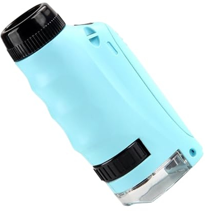 Syengery Microscope pour,Jouets Scientifiques Éducatifs Grossissement 60X-120X | Microscope à Main avec Éclairage LED,pour Maison École Lab Expériences Découverte Anniversaire Noël Petits Cadeaux
