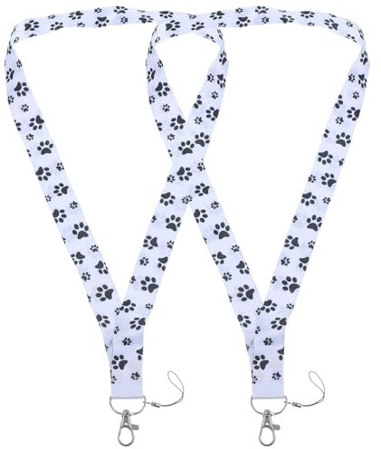 BCOATH Cordón para Teléfono Móvil Estampado de Patas de Perro 2 Unidades Cuerda para Celular Multifuncional para Colgar Llaves Cámaras y Tarjetas Diseño Ligero y Resistente para Uso