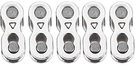 Alomejor - 5 pares de cadena de engranajes, reutilizable, conexión rápida, cadena de bicicleta, conector de metal para 8/7/6, 9, 10 velocidades, cadena 8/7/ 6 velocidades
