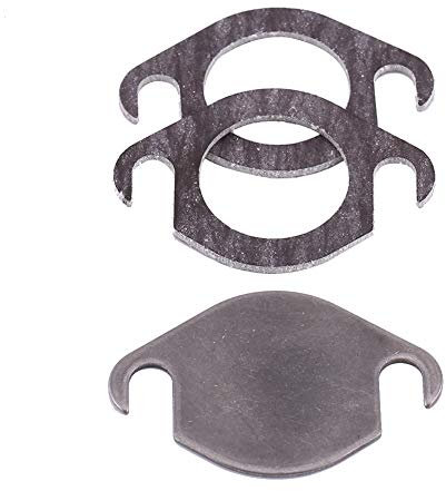 EGR Valve Plate Kit, Stainless Steel EGR Valve Blanking Plate Kit with Gasket