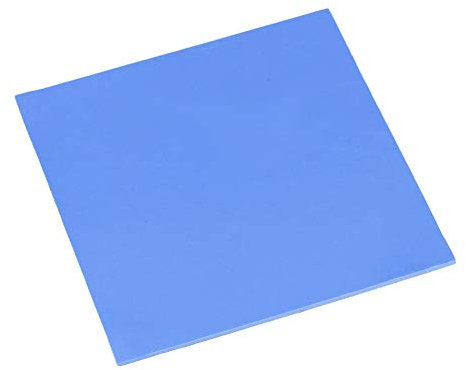 Zerone Almohadilla térmica para CPU 100x100x2,0 mm, Almohadilla de refrigeración rellena de Huecos de Pasta Aislante de silicio termoconductora [Azul]