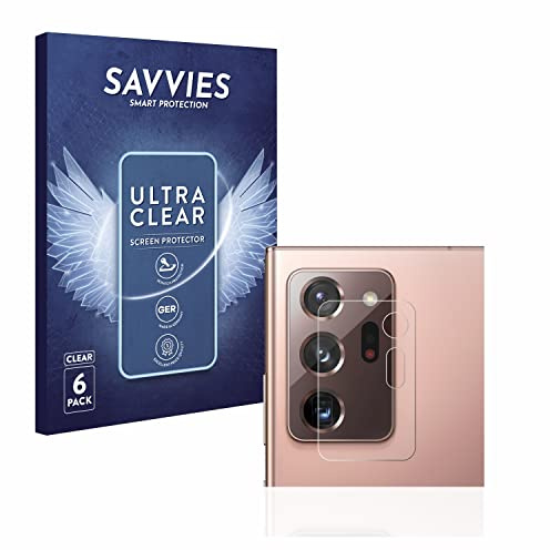 Savvies 6 Stück Schutzfolie für Samsung Galaxy Note 20 Ultra / 5G (Kamera) Displayschutz-Folie Ultra-Transparent
