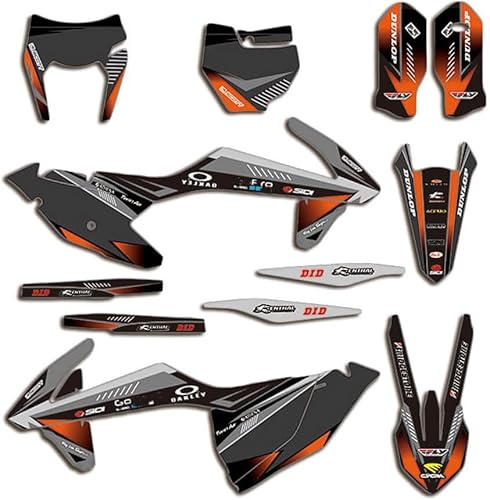 ENARUI Dekor Aufkleber Graphics für 2016 2017 2018 KTM SX SXF XC XCF 125 250 150 300 350 400 450 500 525 und 2017 2018 2019 KTM EXC EXCF XCW