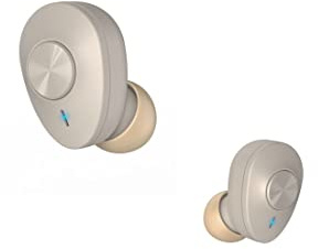 Hama Bluetooth Kopfhörer „Freedom Buddy“ (True Wireless, TWS, In Ear Kopfhörer, Wireless Kopfhörer, kabellos, Bass Boost, Kopfhörer kabellos, Earbuds, Sprachsteuerung, mit Ladebox) beige