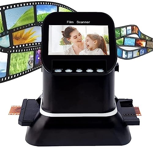 Scanner multifunzione per pellicole e foto diapositive, convertitore di foto digitali con schermo LCD da 4,3 pollici, convertitore di pellicole per negativi e diapositive da 35 mm/135Visualizzatore