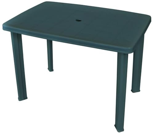 Coavain Gartentisch Kunststoff Beistelltisch Garten-Esstisch Kaffeetisch Bistrotisch Balkontisch Outdoor Tisch stilvoll und praktisch wetterfes pflegeleicht Grün 101x68x72 cm